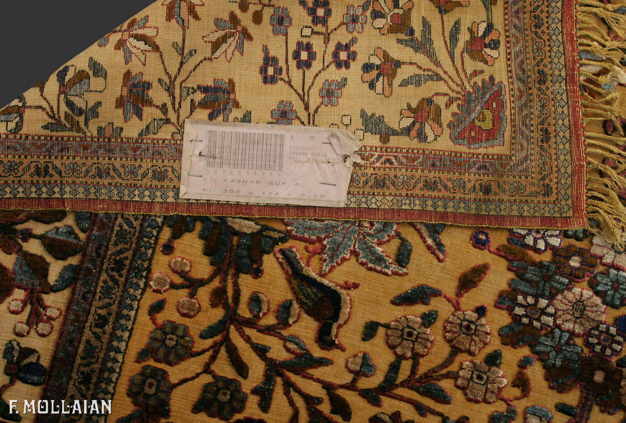 Tapis Persan Antique Kashan Souf n°:33295592